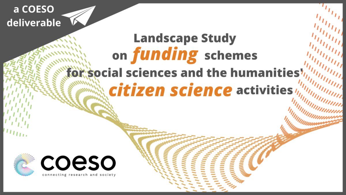 1er rdo de investigación del proyecto <a href="/COESOEU/">COESO - Connecting Research & Society</a> 

El proyecto europeo del que somos partners, ha publicado un estudio sobre esquemas de financiación para las actividades de #cienciaciudadana de las #cienciassociales y las #humanidades .

ibercivis.es/landscape-stud…