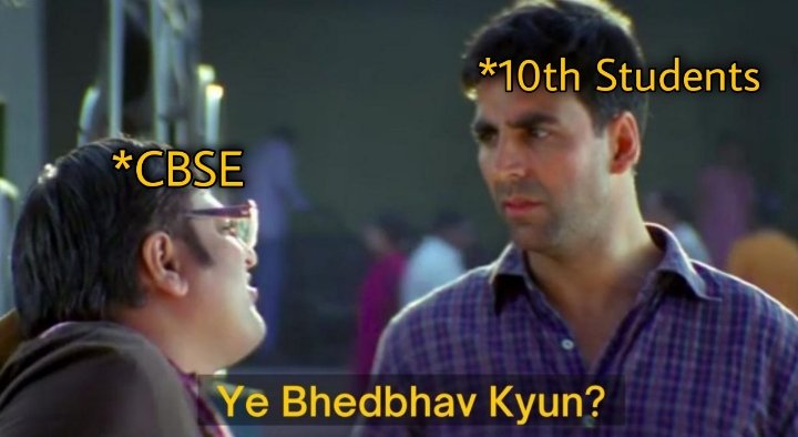 #12thResults
#10thexams were cancelled before the #12thexams but 
@cbseindia29 
 announces #12thResults first : 

*Le 10th students :