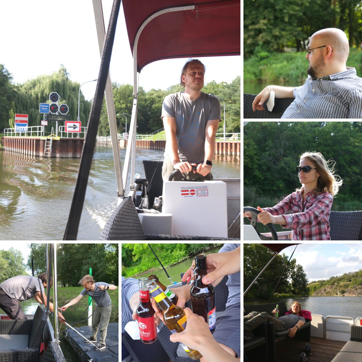 djangsters's tweet photo. Day 4 was arguably the most important day of the team meeting - the #team building day. We explored Saale on a boat, crossing numerous locks on the way, which in particular required efficient #teamwork. Thank all of you, #djangsters, for this especially successful team meeting! https://t.co/HWBeBHwJbJ