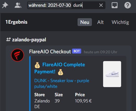 Secured 5 Dunk Low Purple Pulse. Zalando is Love!

Bot: <a href="/FlareAIO/">Flare</a> <a href="/FlareSmashed/">FlareSmashed</a> 
Proxies: <a href="/robo_proxies/">Robo Proxies</a> 
Group: <a href="/PurePings/">Pure Pings</a>