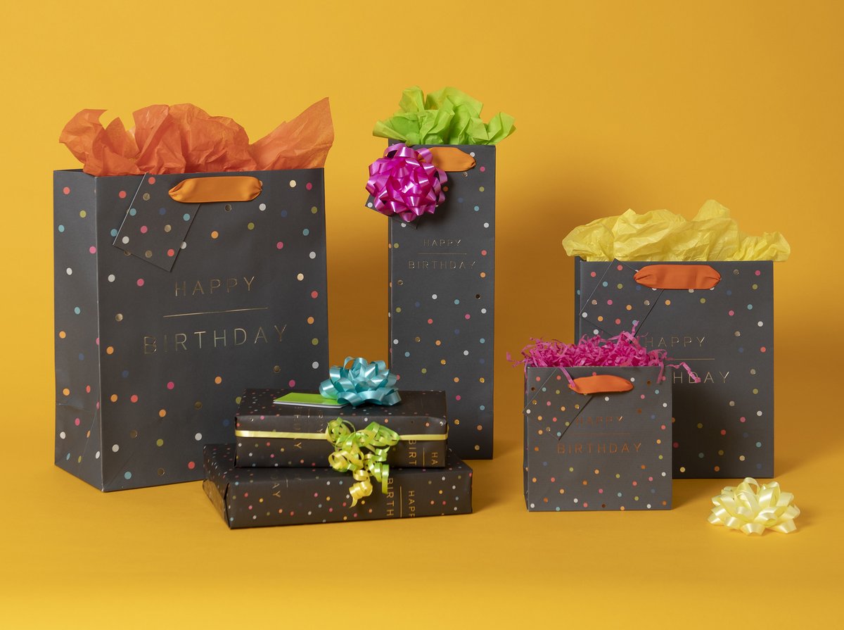 Just a small selection of our 64 brand new lines available to order now from your agent or our sales office. There's a broad selection to suit all tastes from mono geometric patterns to pretty florals in gift bags, flat wraps, rolls and tissue paper. 💕#stephaniedyment #thinkofme