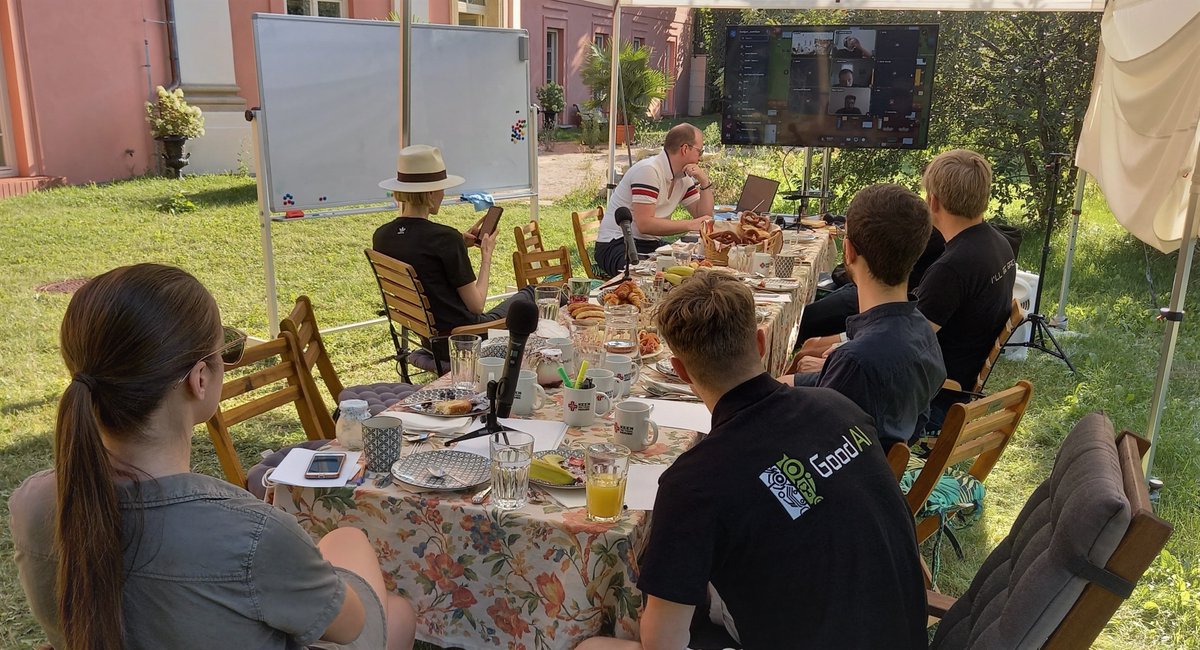 GoodAIdev's tweet image. Is there a way to move beyond reward functions? Can we make agents that &quot;try&quot; to do things, in any way other than telling them to maximise something? Some of the questions being discussed this morning at the Badger Seminar.