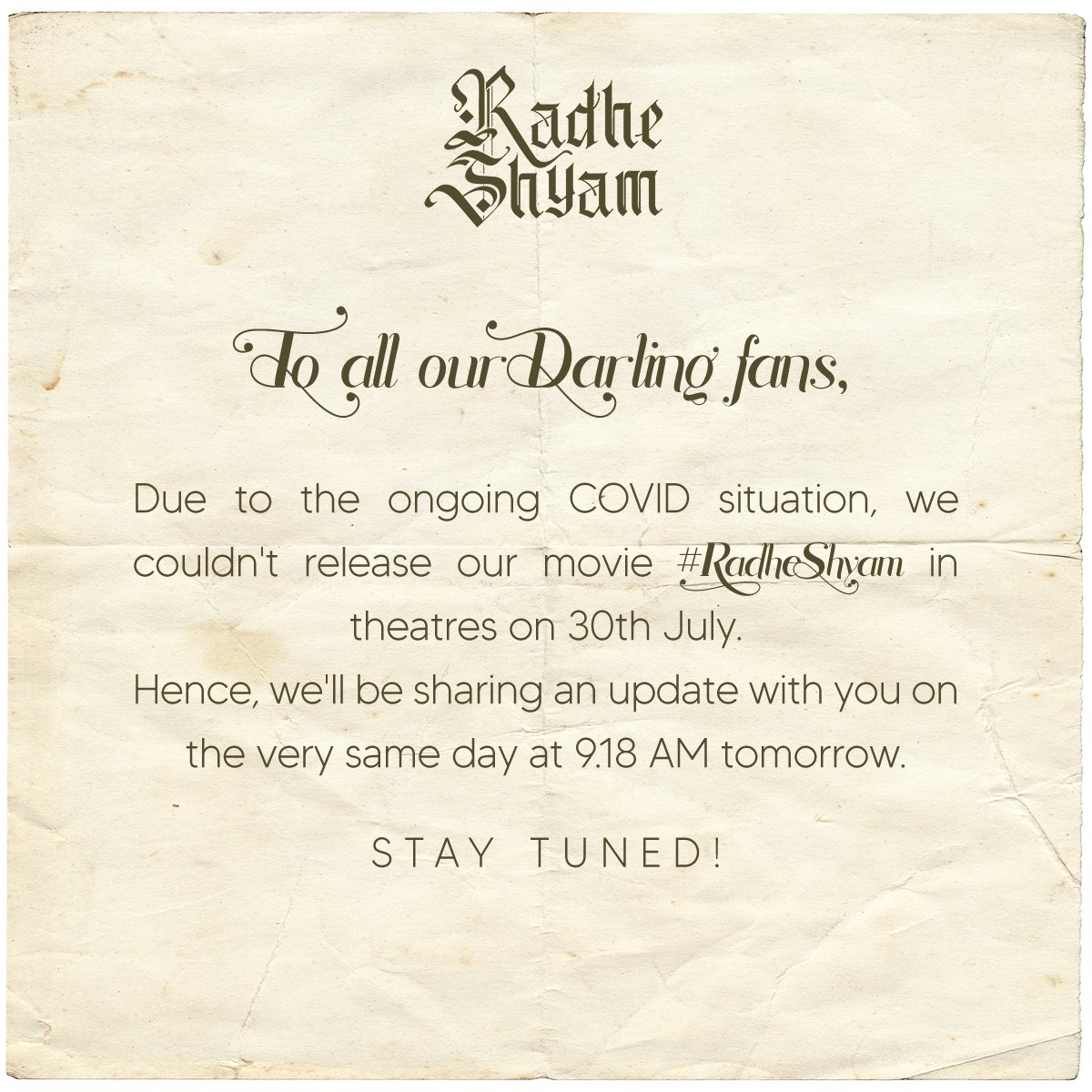 Pb Dq Fan Shiva On Twitter Radheshyam Worldwide Release On Jan 14 2022 Director Radhaa Uv Creations Tseries Prabhas Dq Customer Appreciation Day 2022