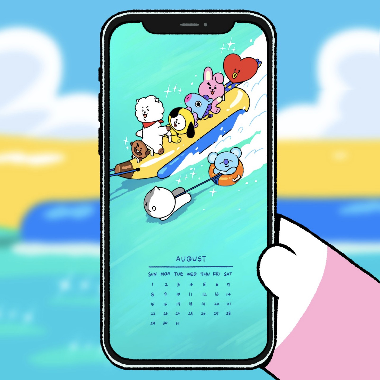 Bt21 Japan Official 8月もユニスターズ のみんなとともに 8月のカレンダーにスマホの壁紙も変えたよ 今年の夏も一緒に楽しもう 8月 壁紙 Cooky Bt21 T Co 0xwele6alc Twitter