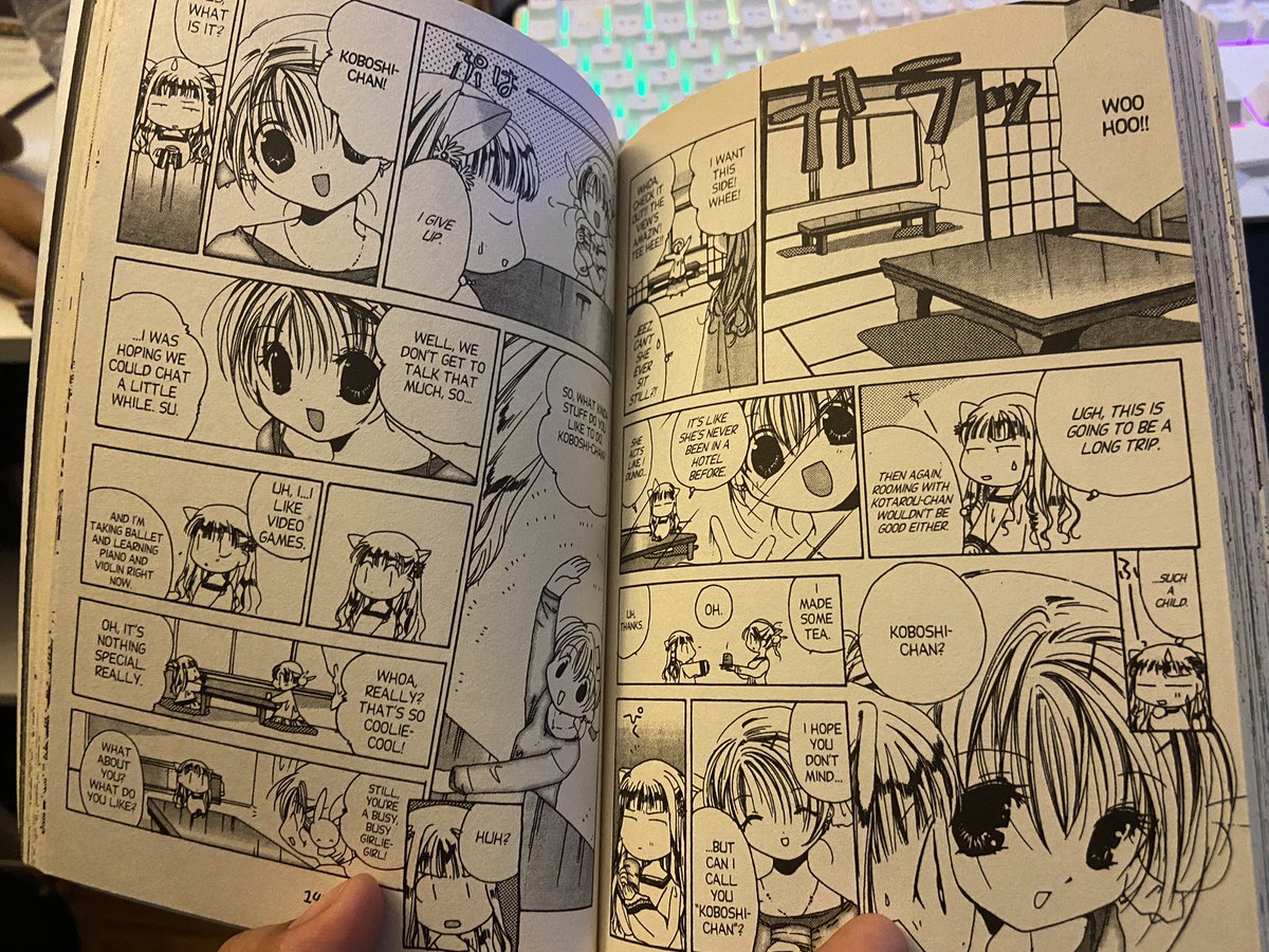 Man i forgot that there were just so many tiny panels in a page
Idk about koge donbo's current work but i do remember kamichama karin (also something i still hold dear to my heart) having better panelling 