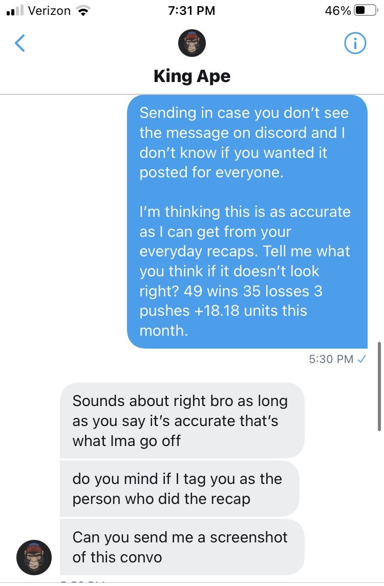 DaOGBiscuitBoy's tweet photo. 🎲JULY RECAP🎲
ANOTHER SUCCESSFUL MONTH FOR THE BOYS, IN A MONTH WHERE PEOPLE ARE FRUSTRATED WITH ONLY BASEBALL TO BET ON WE HAVE PROFITED LIKE CBB IS ON😤
49-35-3 (+18.18 UNITS)💸💸
FULL RECAP DONE BY MY BOY WHO'S BEEN IN VIP FOR THE DURATION @boogerdad431
#FORKSOUT🍴 https://t.co/nJj81JLlOk
