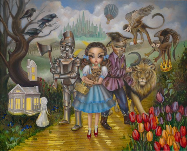 BeautifulBzarre's tweet photo. How darkly whimsical is this new painting The Path To Oz by @SimonaCandini which is showcasing exclusively within @coprogallery's current #LAArtShow exhibition?

Head to Copro Gallery today to see this wonderful piece in person!

#beautifulbizarre #simonacandini #oz #wizardofoz https://t.co/72YR24rjet