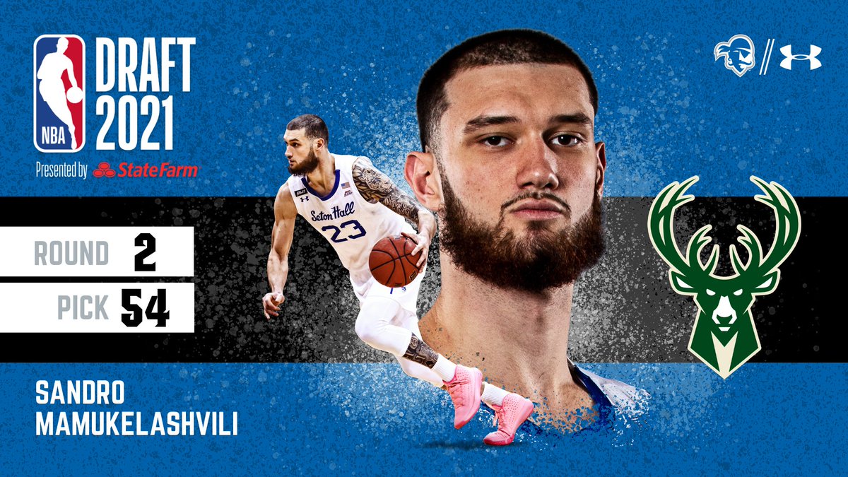 𝙈𝘼𝙈𝙐 ➡ 𝙈𝙄𝙇𝙒𝘼𝙐𝙆𝙀𝙀 Go be great, @Mamukelashvili5! 👊💫 #HALLin 🔵⚪ | @Bucks