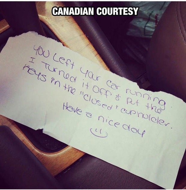 nice_canadian's tweet photo. 12. Canadian courtesy
#politecanadian https://t.co/K3ya9JXktt
