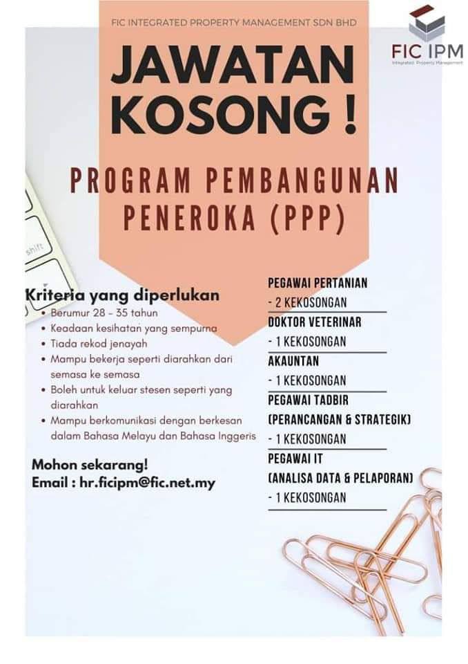 Kerja Kosong My On Twitter Jawatan Kosong Felda Mohon Sekarang Untuk Berkhidmat Bersama Felda Jawatan Ditawarkan 1 Program Pembangun Peneroka Ppp 2 Pegawai Pertanian 3 Doktor Veterinar 4 Akauntan 5 Pegawai
