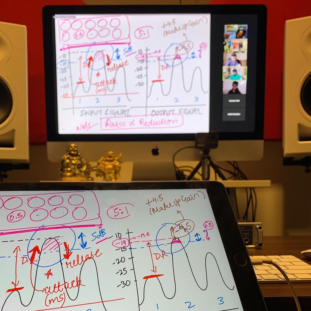 MixWithVasudev's tweet photo. Happy place 🙏🏻

Can you guess the topic being discussed in this session? 📈

Call on 9555524892 or visit www.mixwithvasudev@gmail.com to know more about our online AEMP courses.

#onlinelearning #OnlineClasses #onlinecourses #mixingandmastering #musicproduction https://t.co/vgTJJHhQYu
