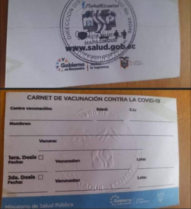 El Universo On Twitter En 20 Y 30 Se Ofrecen Supuestos Carnes Y Certificados De Vacunacion Anti Covid 19 En Redes Sociales Es Delito Y Se Castiga Con Carcel De 5 A