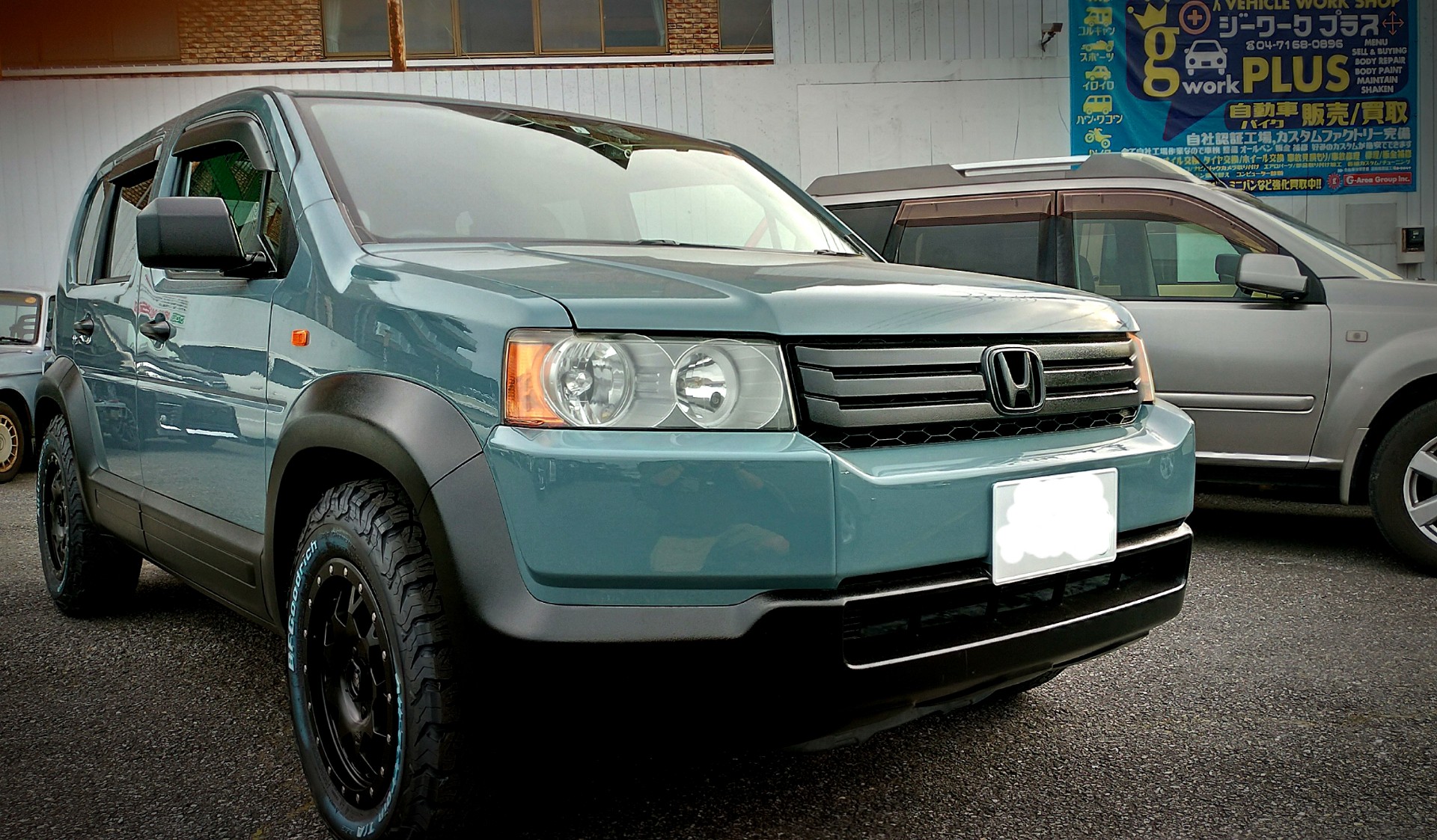 Twitter 上的 Gとdがcとtで何 オールペン 終了からのホイールタイヤ Bfgoodrich A Tに交換しつつ アームレストを加工取り付けして納車でーす Jeep アンヴィルグレー ホンダクロスロード クロスロード アウトドア キャンプ キャンプ好きと繋がりたい 板金女子