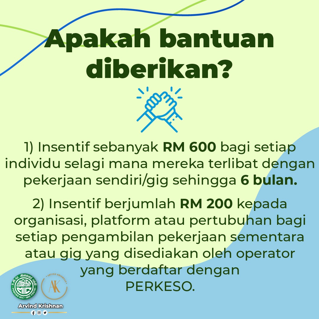 Arv1ndK's tweet photo. Selaras dengan pengumuman PEMERKASA oleh YAB Perdana Menteri, PERKESO sebagai agensi bawah Kementerian Sumber Manusia telah melaksanakan inisiatif pengambilan pekerja di bawah PenjanaKerjaya 3.0 yg merangkumi pekerjaan jangka pendek atau pekerjaan gig di bawah Program KerjayaGig https://t.co/mqejeQzSKc