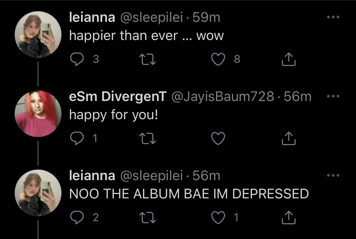 eilishstruggles's tweet photo. THE WAY I SCREAMED #HappierThanEver https://t.co/DijBhq89AS