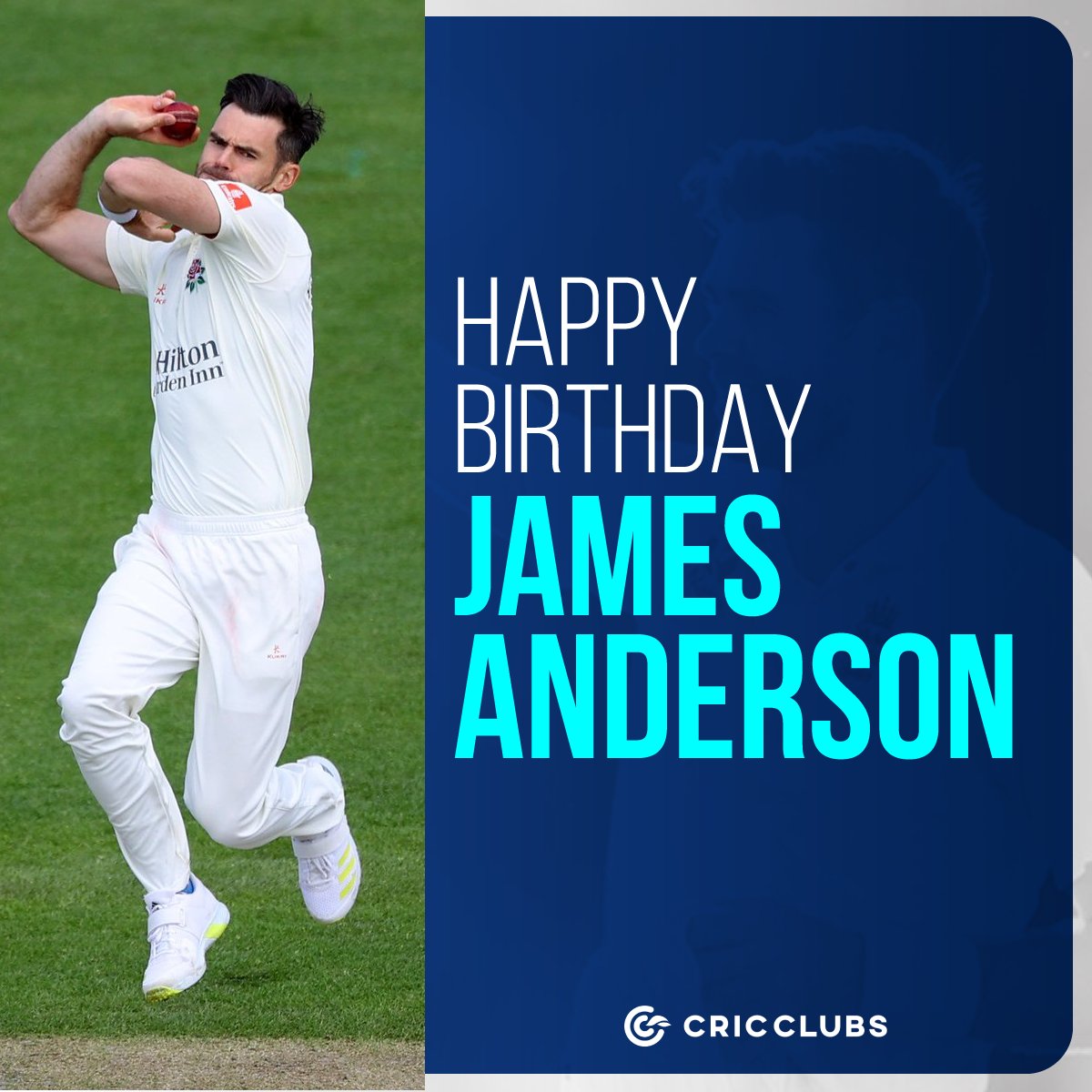 Wishing king of swing James Anderson a very happy birthday.    