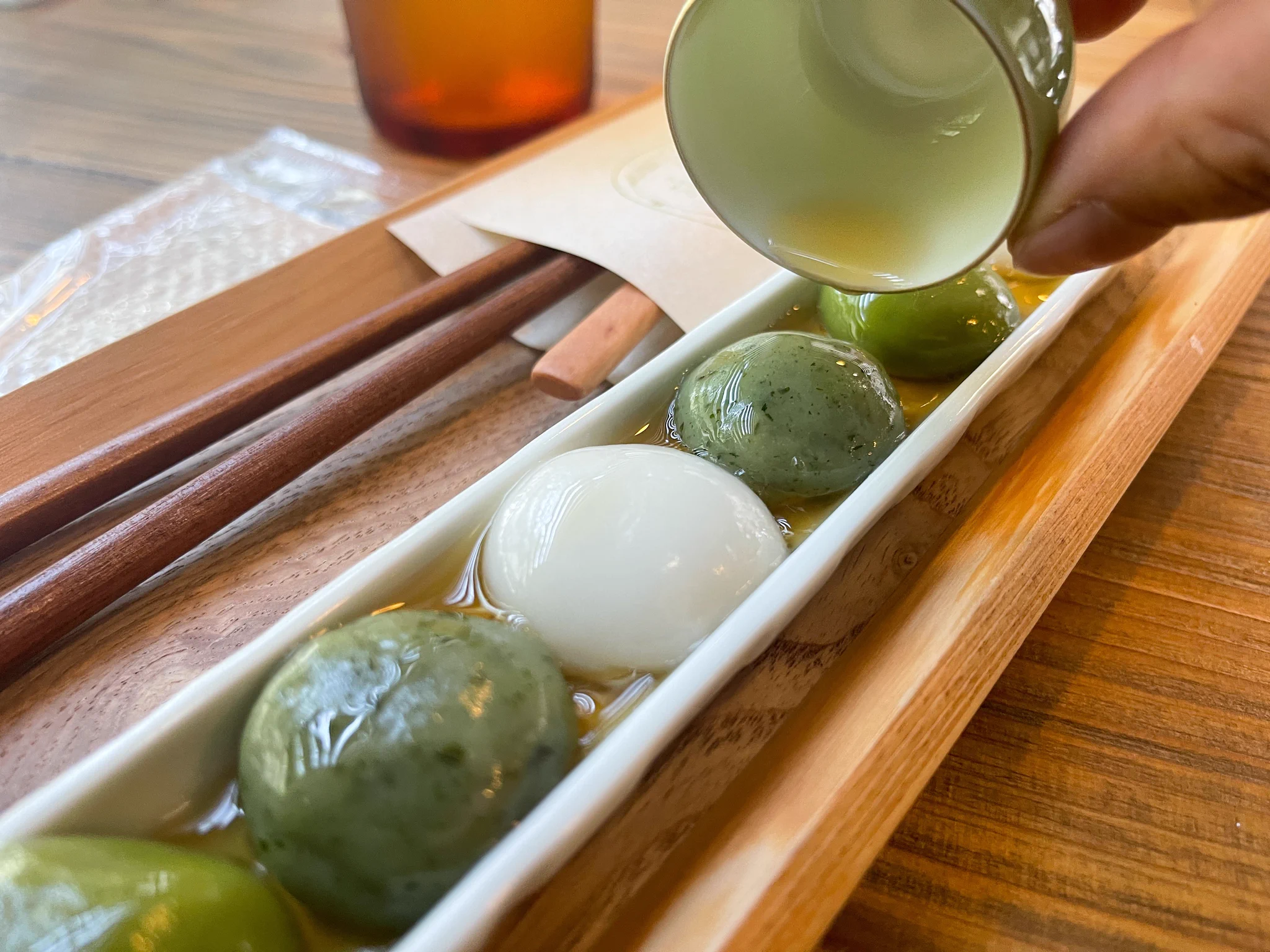 東京スカイツリー近くで食べられる？抹茶とよもぎのモチモチ白玉！