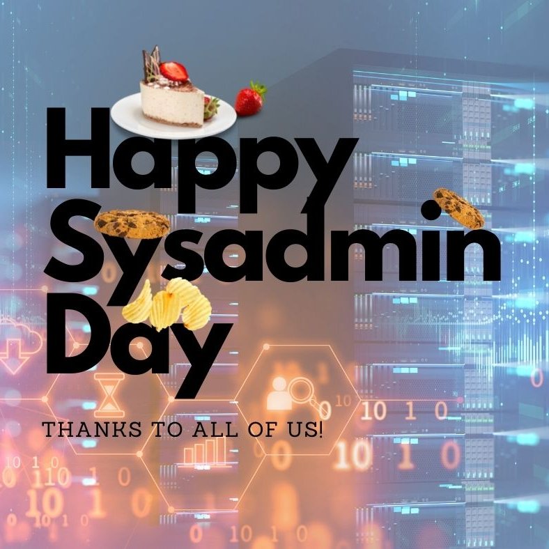 thomaskowtsch's tweet image. Same procedure as every year: Wenn sonst keiner der IT dankt machen wir es eben selber. 

Danke liebe Kolleginnen und Kollegen!

#SysAdminDay #sysadminday2021 #systemadministratorappreciationday