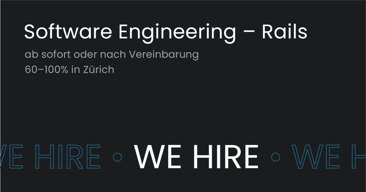 Sind #Rails-Applikationen dein Ding? Got ‘mad skillz’?
Wir sind #Panter &amp; #WeHire. Ein Klick und du erfährst mehr 
--> ow.ly/YbKl50FGIcB

#OffeneStelle #JobOpening #ZürchJob #PanterAG #RailsDeveloper #SoftwareDeveloper