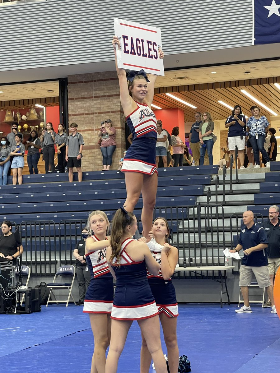 Allen JV Cheer at Back to School BASH! Let’s Go Eagles!