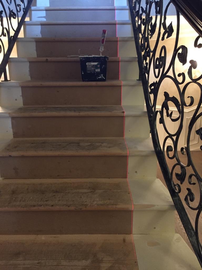 Impressive staircase on a hall, stairs &amp; landing we have been working on recently.