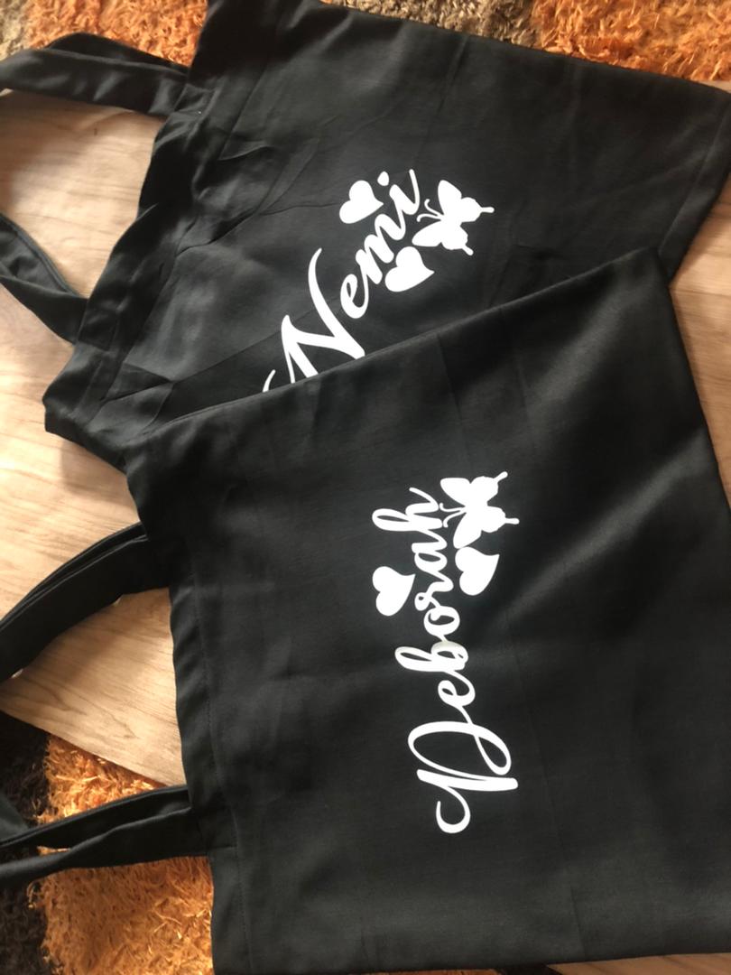 Totes By Lore♥️✨ on X: Different views of our name tote bags🥺❤️. Get your name  on your tote bag🤗. Price:2500 each Location:Lagos Nationwide delivery.  Please kindly rt @_DammyB_  / X