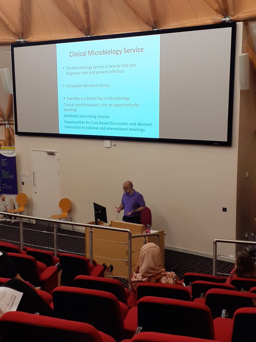 Thank you to Dr Hasnie and Alison Haigh for delivering an excellent lecture on the clinical microbiology service <a href="/BTHFT/">Bradford Teaching Hospitals NHS FT</a>, promoting safe practice to our new foundation year doctors. <a href="/SULLY2FLY/">Sully</a> #FY1 #foundation
