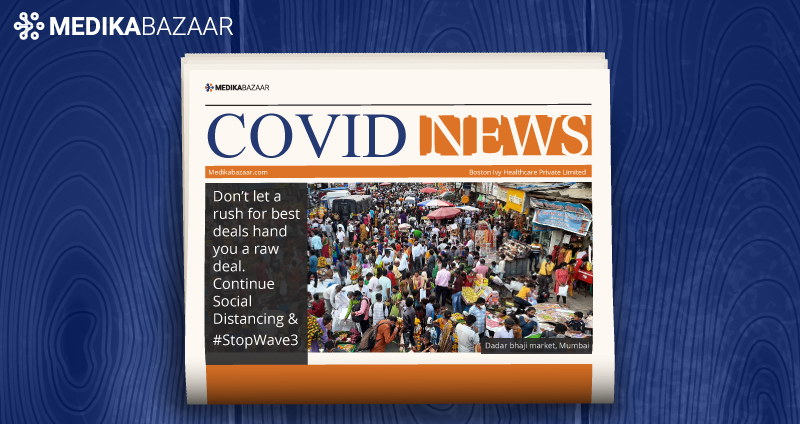 Medikabazaar's tweet photo. Stepping out for buying essentials is inevitable. But personal protection is equally essential.
Maintain #socialdistancing, wear a mask & follow Covid appropriate behaviour to help #StopWave3
https://t.co/BWuUvpYz2l
#Medikabazaar #MedikabazaarFightsCorona #staysafe #wearamask https://t.co/oY1OqoOJI3
