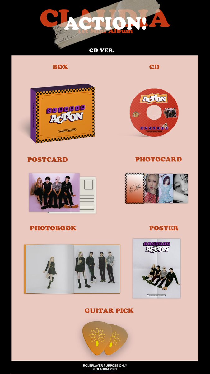 CLAUDIAVINYL's tweet image. ㅤㅤㅤ
 𝗖𝗟𝗔𝗨𝗗𝗜𝗔
 Turn on that 𝒗𝒊𝒏𝒚𝒍
──────────────
 1st Mini Album: 𝘼𝙘𝙩𝙞𝙤𝙣!
 ALBUM PRE-ORDER

 🖇️ Details :