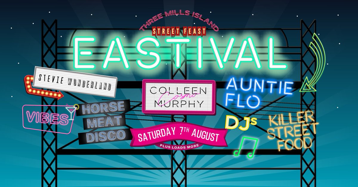 With just one week left until the festival, we are absolutely delighted to finally announce our full line up for the music stage on Saturday 7th August... Tickets to join us next weekend start at just £12. Find them here: streetfeasteastival.com 🎟️