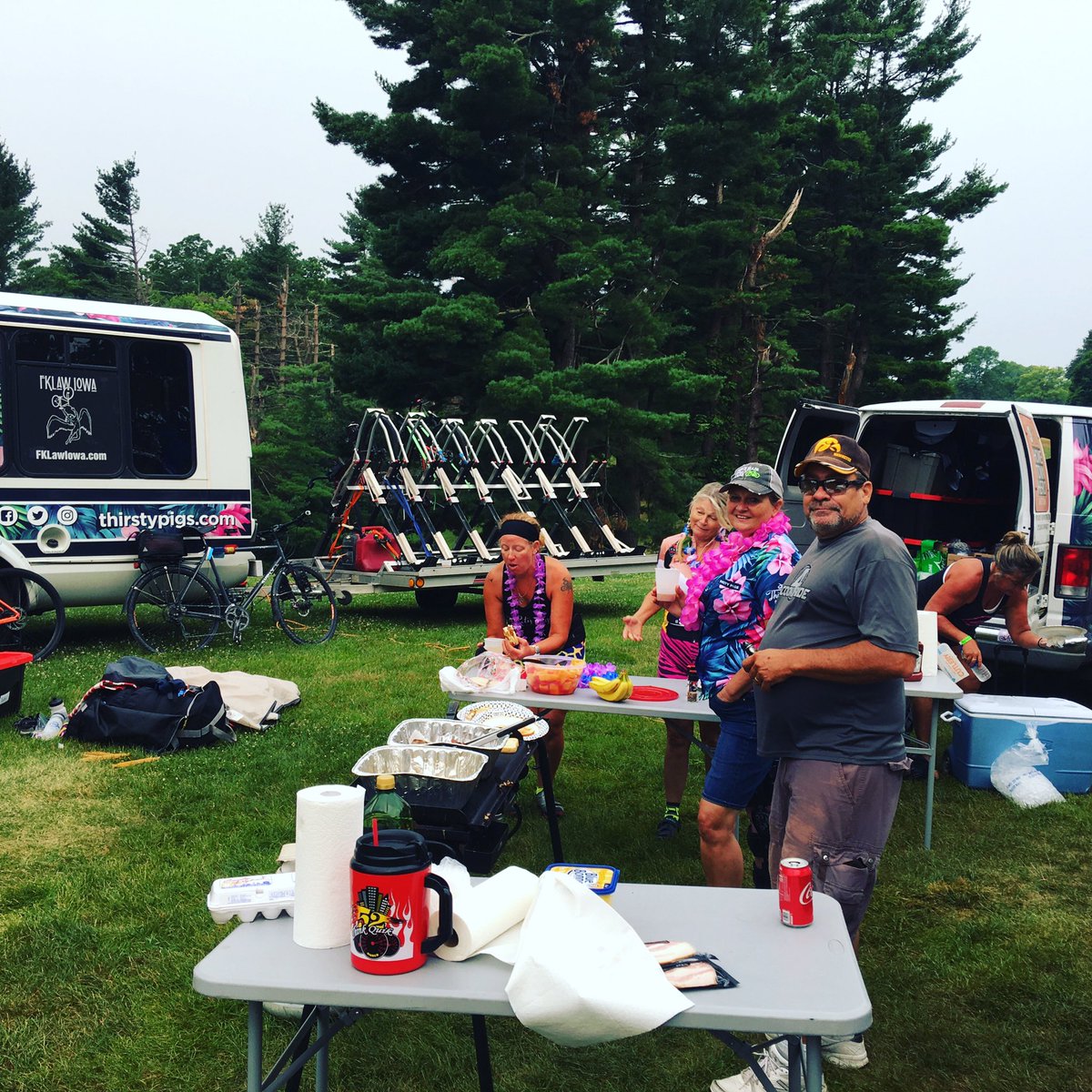 ThirstyPigs's tweet photo. Breakfast at camp today! ♥️ friends who are pros cooking Teresa, Ron, & the grand kids! #ragbraimagic #friendsofthirstypigs #thirstypigseverywhere https://t.co/6pa8ywQ2vj