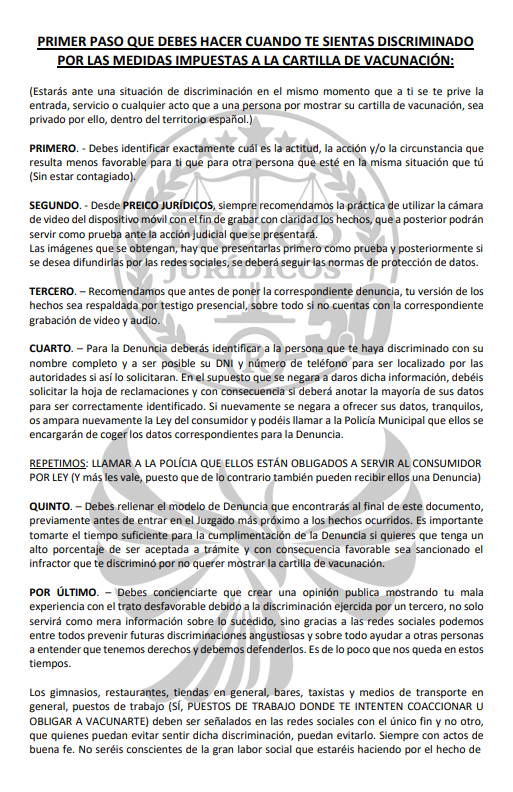 PreicoJuridicos's tweet image. ‼ Estos son los pasos que debes seguir cuando te sientas DISCRIMINADO al exigirte la CARTILLA DE VACUNACIÓN.

⚠ RT para que entre todos podamos frenar esta injusticia.

preicojuridicos.com/files/AL_JUZGA…

#CARTILLAVACUNACION #PREICOJURIDICOS #RAULCASTAÑEDA