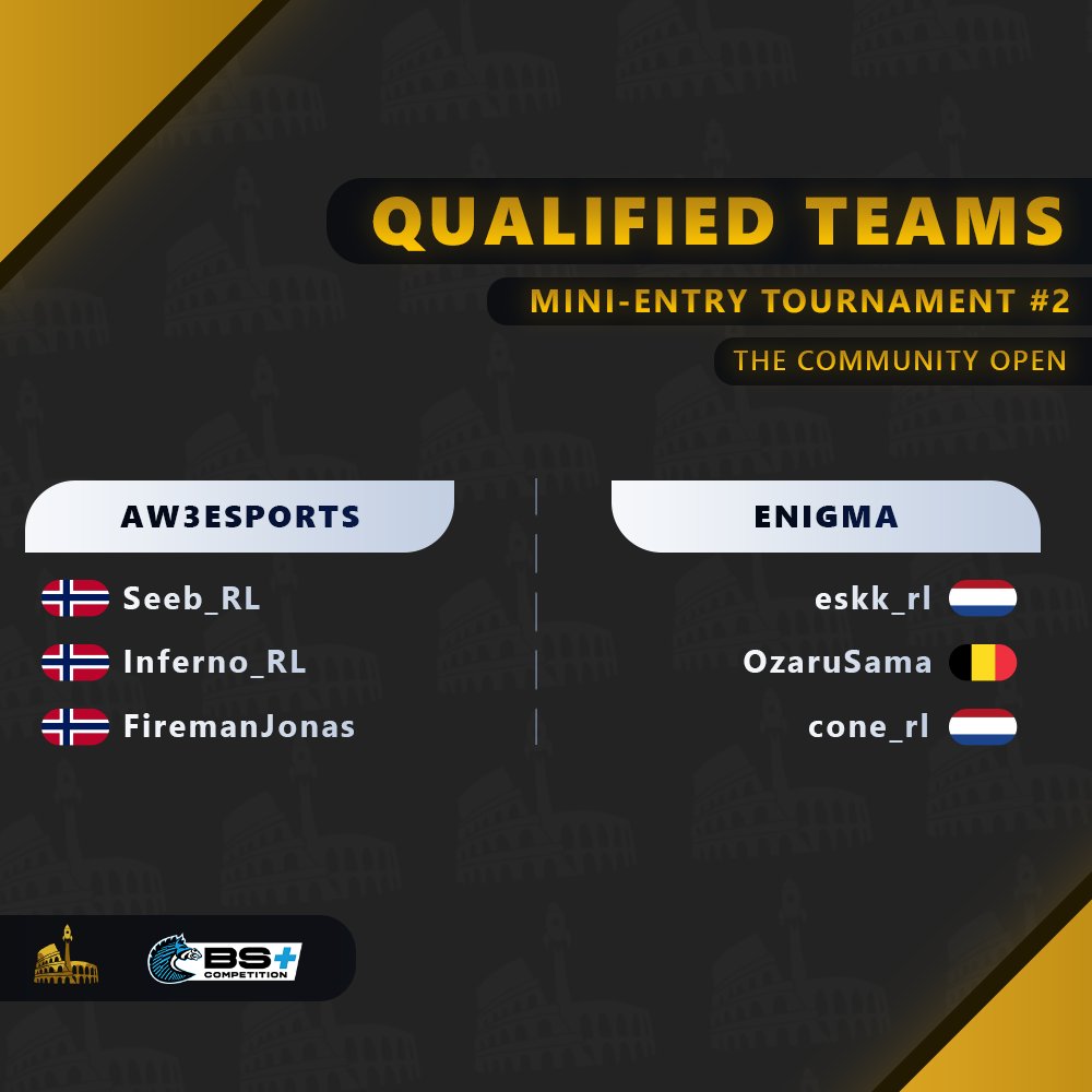 thecolosseumgg's tweet photo. 🏛️Congratulations to the teams who qualified from The Community Open's second mini-entry tournament!🏛️

If you want a chance to join them in the closed qualifier this Sunday, join our final mini-entry tourney through our discord!

🎮Tonight 1800BST🎮

https://t.co/8X3a4QUiQj https://t.co/U76VG6PNEX