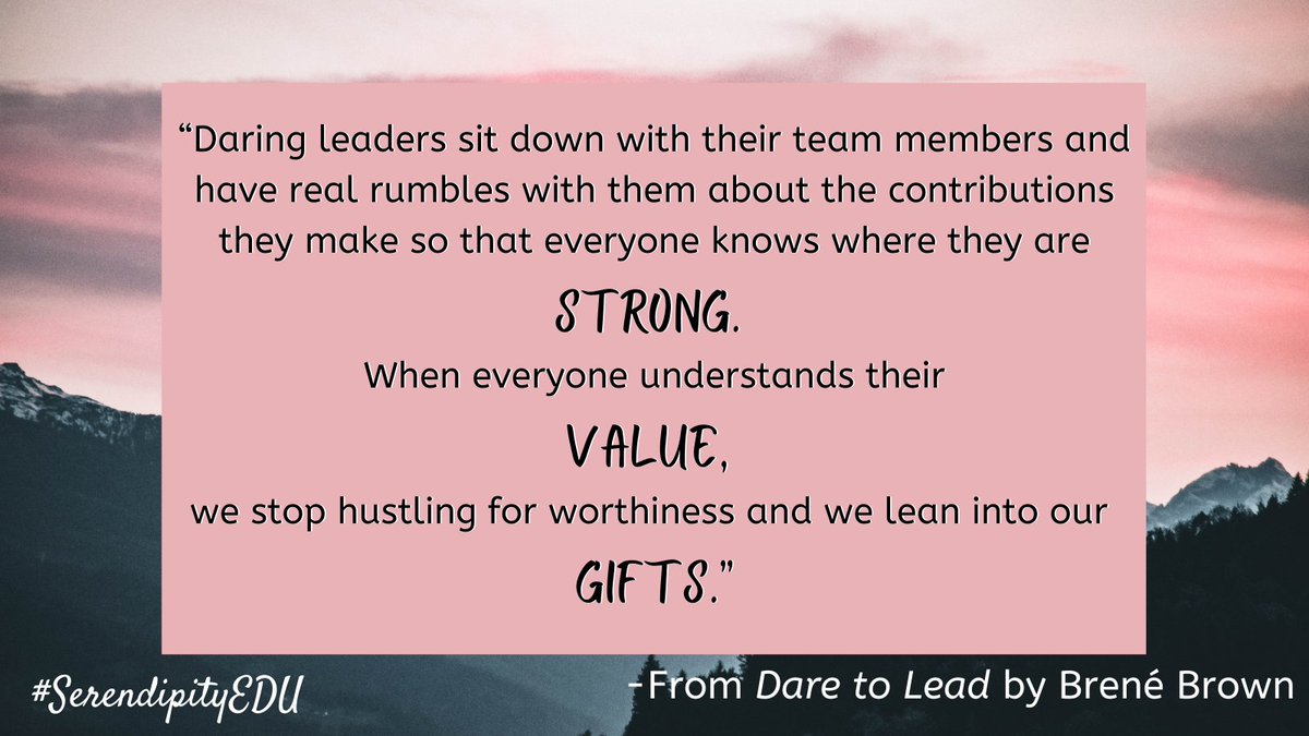 What if our sole purpose for teacher evaluation this year is to help teachers lean into their gifts?

<a href="/BreneBrown/">Brené Brown</a> #SerendipityEDU #DareToLead