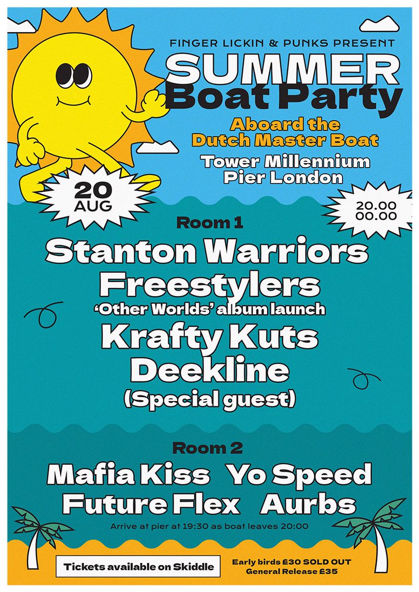 4 free tix to our Summer Boat Party! RT to win 🏆

Or grab here: skiddle.com/e/35852172