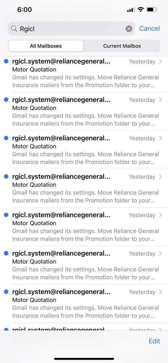 Dear @RelianceGenIn what kind of harassment is this? You have sent more than 100 emails of motor insurance quotation in last 2 days. Attaching screen shots for proof. This is not the best way to do marketing. I am definitely not buying my car insurance from you all. #Reliance
