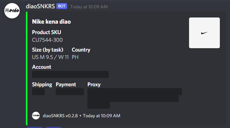 My very first hit at SNKRS using my handmade accounts!

I'm pretty sure <a href="/GadenGens/">Gaden Gens</a> will definitely help me cop more pairs using their account gen, maybe show some love at my DM's? 👀

B: <a href="/diaoSNKRS/">home of diaoSNKRS</a> 
P: <a href="/IPRoyal_proxies/">IPRoyal</a> <a href="/SIMProxies/">SIMProxies</a> 
CG: <a href="/SLNotifyIO/">SL Success Page</a> @YeSupply <a href="/SeaNotify/">SEA Notify</a> @🤫