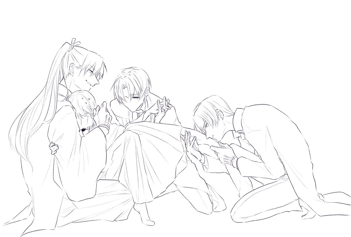 #お互いの絵をお互いの絵柄でリメイクし合いませんか
両生類(@ftEm5jkDCWnEJCf )さんのイラストをお借りして描かせていただきました!!!!!優柔不断が炸裂して数枚描いてしまいましたが、楽しかったです!!!ありがとうございました!!! 