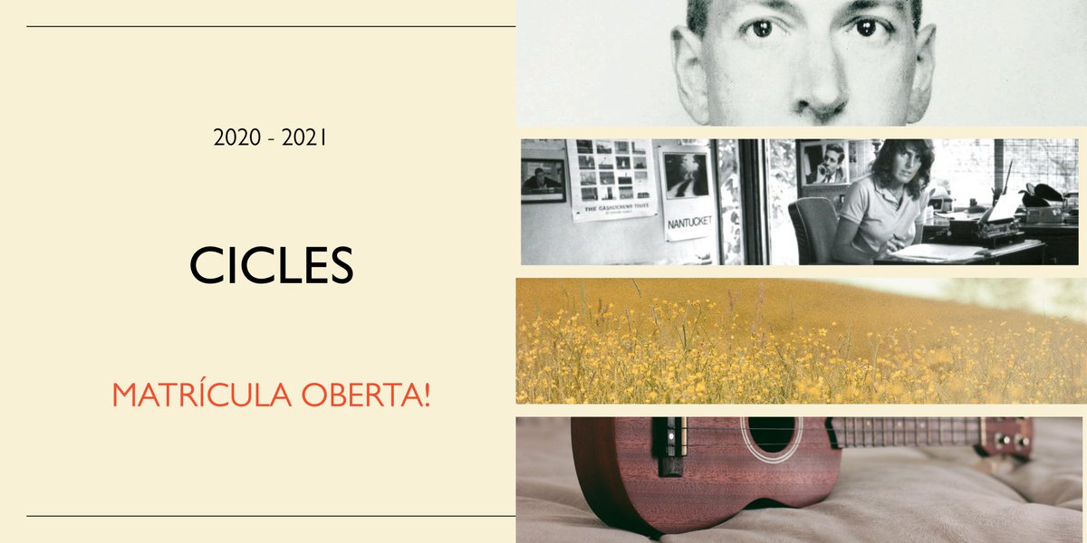 🎲 Anunciem els primers cicles de la tardor amb Lovecraft, dones que escriuen per acabar amb TOT, nature writing i classes de ukelele!

✍️ Ja pots matricular-te aqui: bit.ly/2WwoRSZ