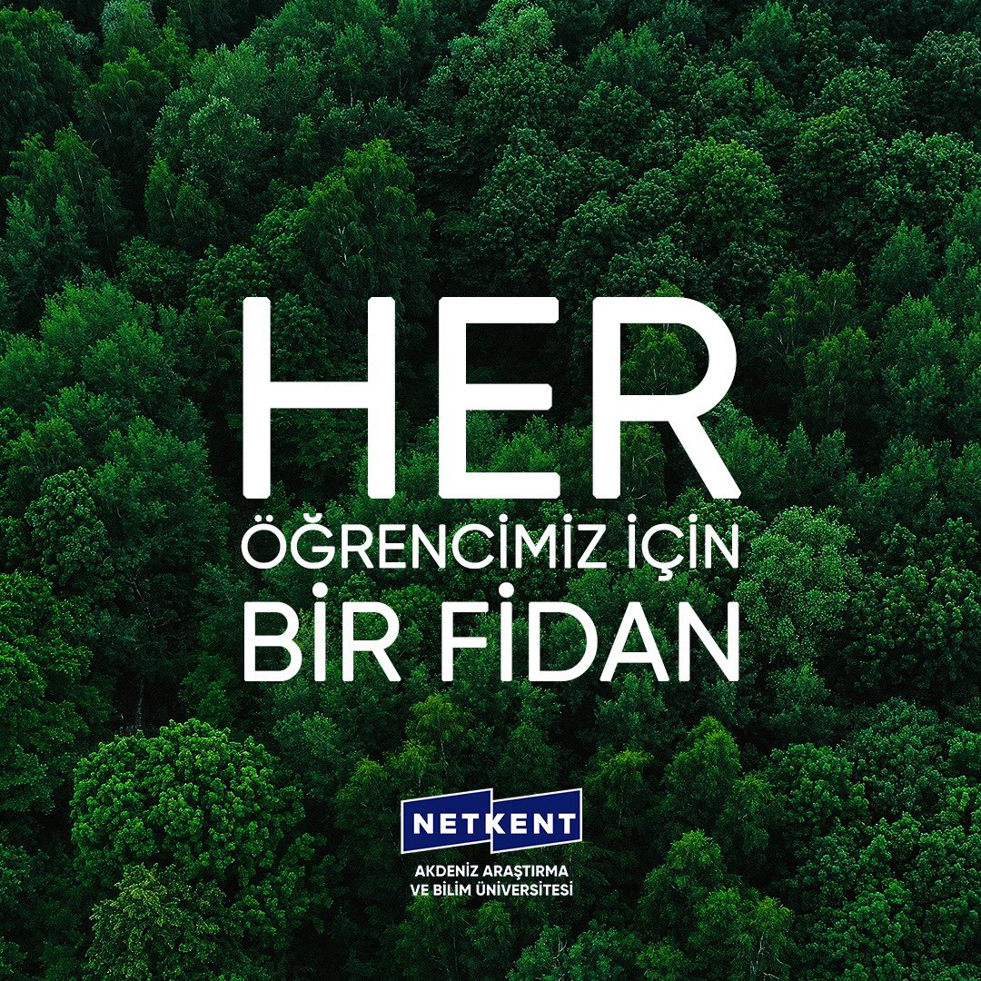 Yeşil yoksa, geleceğimiz de yok.
Netkent Akdeniz Araştırma ve Bilim Üniversitesi olarak, her öğrencimiz adına bir fidan bağışında bulunma kararı aldık.
Bu günden itibaren de üniversitemize kayıt olacak her öğrenci için yeni bir fidan bağışı yapacağız. #yesilyoksagelecekyok