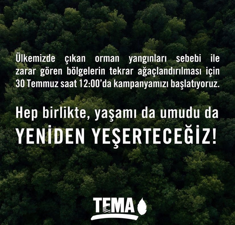 Sevgili meslektaşlarım Pandemi zamanı nasıl dünyaya nefes olduysak bugün de Türkiye’nin ciğerleri yanıyor ve ülkemize nefes olmalıyız. “Bir HEMŞİRE bir NEFES” sloganıyla Tema vakfına bağışta bulunup bu postun altına paylaşırsanız sevinirim. #PrayForTurkey