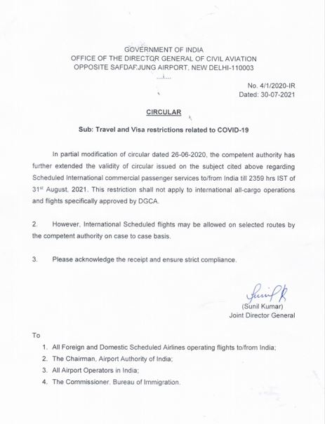 Air Travel Guidelines: DGCA Extends Ban On International Passenger Flights Till August 31