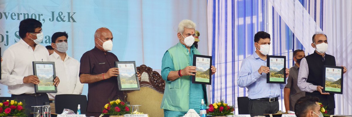 OfficeOfLGJandK's tweet photo. Launched “Green J&amp;K Drive-2021” from IIT Jammu today. During this year, a target of 1.30 crore saplings is proposed to be planted across the Union Territory of Jammu &amp; Kashmir.

#GreenJK2021 https://t.co/ON3ZaAdUzh