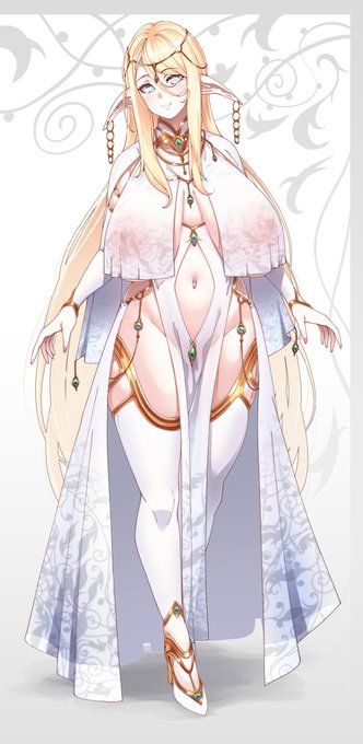 [R-18] どこにでもいるワケではないけどありきたりな見た目のエルフの女王 #オリジナル https://t.co/veu1x3Ykgr 