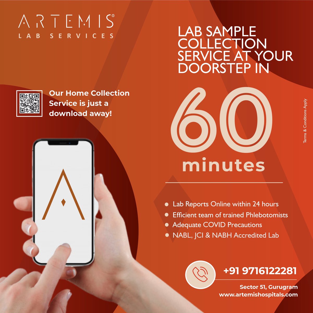 HospitalArtemis's tweet photo. Our home collection service is just a download away. To avail our accredited #labservice, download Artemis Mobile App today! Our efficient team of skilled professionals will reach your doorstep within 60 minutes.
For more information, call: 9716122281
#ArtemisHospitals https://t.co/vqWW2lHTMA