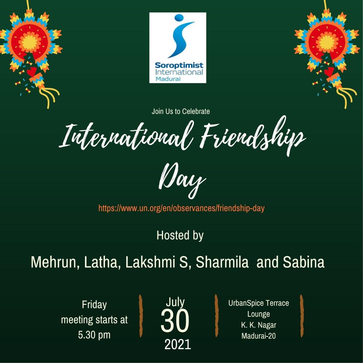 SabinaAli_MW's tweet photo. It's #FriendshipDay
"Let us continue honouring the name of Soroptimist by being the “best sister” to one another and advancing it, by being the best friend we can possibly be to each other." https://t.co/yuSfHcyFfb