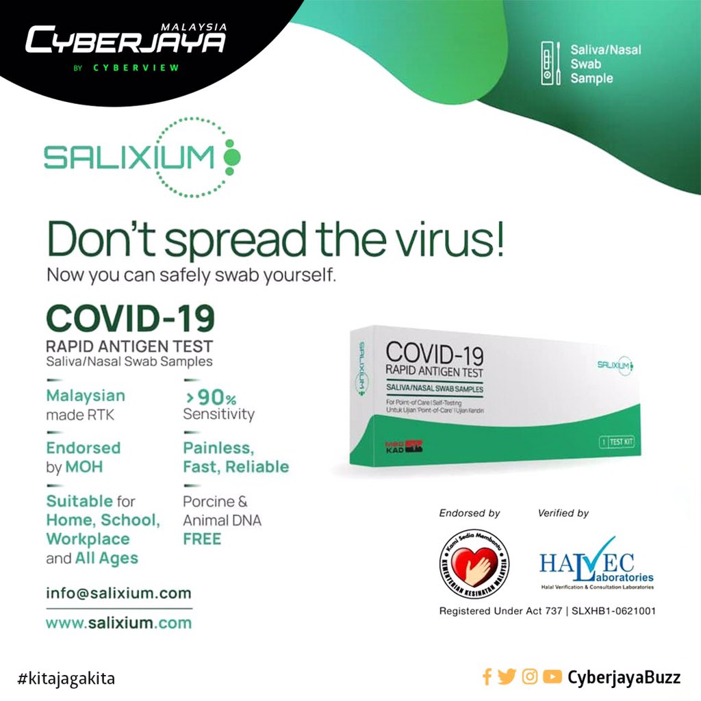 Cyberjaya Malaysia on Twitter "The first Malaysianmade COVID19 selftesting kit is now