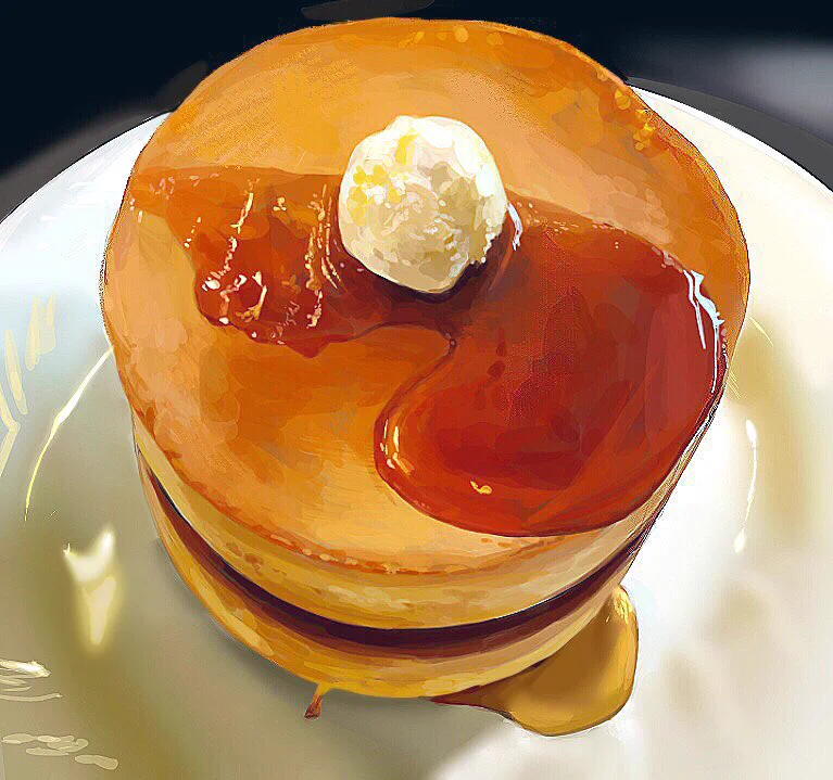 どっちがどっちかわかる？描いたホットケーキと撮ったホットケーキ！