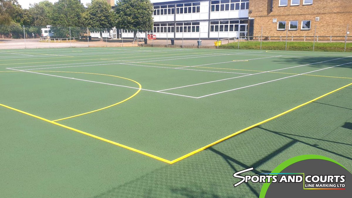 sportsandcourt's tweet photo. From drab to fab... colour coating transformation from yesterday! 😎

#colourcoating #linemarking #sportsmaintenance #coalville #localbusiness https://t.co/UCKi3HoEfv