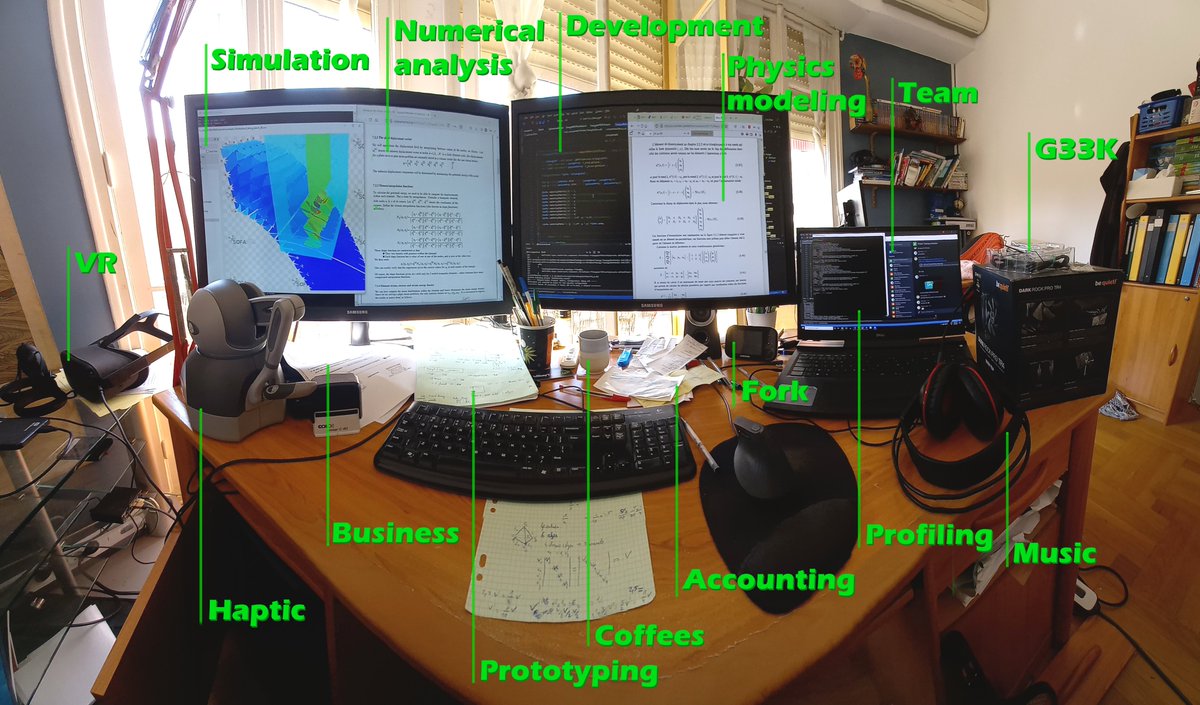 infinyTech3D's tweet photo. InfinyTech3D in one picture!
Friday back to school... @SofaFramework #SimulationFriday #Simulation #haptic #VR #PhysicsModeling https://t.co/QZwECQ3Cm6
